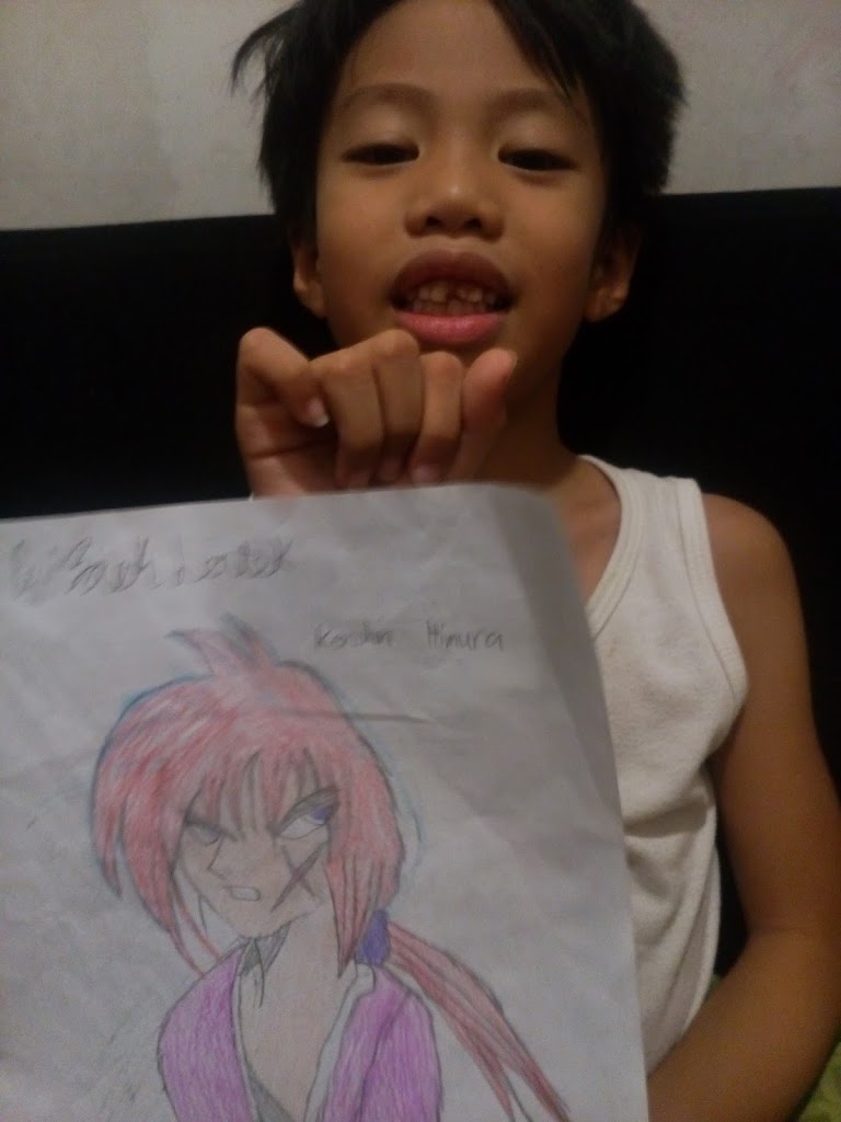 Rurouni kenshin drawing:  My first brother’s first attempt